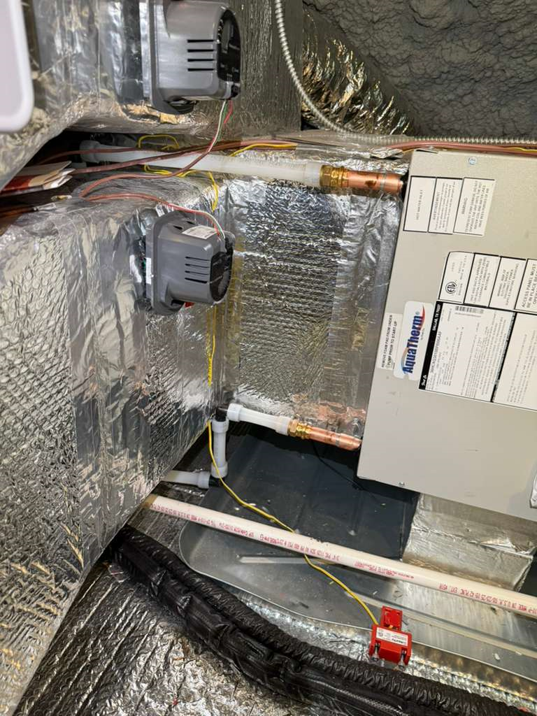HVAC water supply plumbing installation for heating system